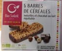 Barres céréales Noisettes et Chocolat au lait équitable