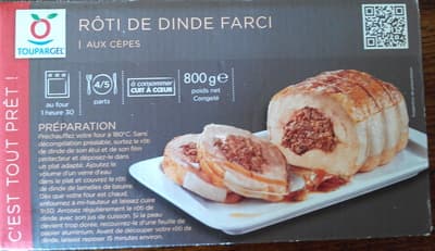 Rôti de dinde farci aux cèpes