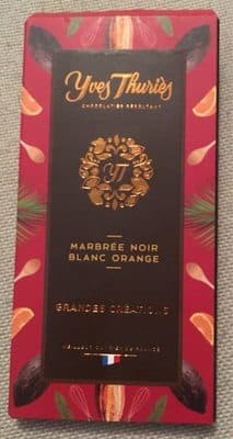 Marbré noir blanc orange
