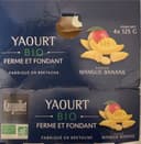 Yaourt bio ferme et fondant