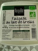 Faisselle au lait de brebis
