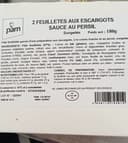 Feuilleté aux escargots sauce au persil