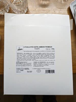 4 feuilletés sapin jambon fromage
