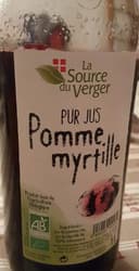 Pur jus de pomme myrtille