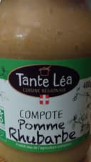 Compote pomme rhubarbe bio
