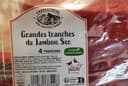 Grandes tranches de jambon sec