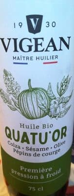 Huile Bio Quatu'or