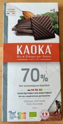 Chocolat Noir 70% Bio