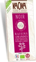 Chocolat Noir aux Raisins et Amandes Bio