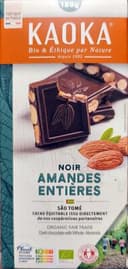 Chocolat Noir aux Amandes Entières Bio