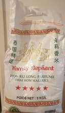 100% riz long parfumé - thaï hom mali rice