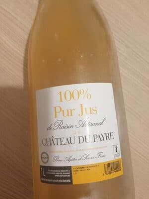 100 % pur jus de raisin artisanal