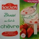 Brassé au lait de chèvre fraises et fraises Gariguette