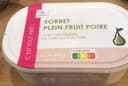 Sorbet plein fruit poire