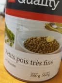 Petits pois très fins