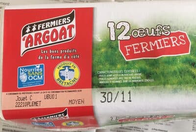 12 Oeufs Label Rouge Moyens Argoat,