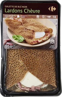 Galette de blé noir lardons chèvre