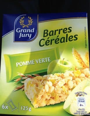 Barres céréales pomme verte