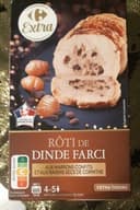 Roti de dinde farci aux marrons confits et aux raisins secs