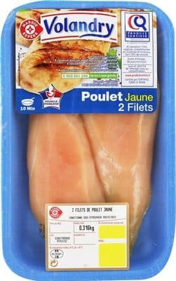 Filets de poulet jaune certifié x 2