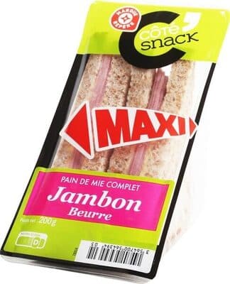 Sanwich club maxi jambon-beurre