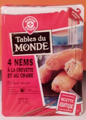 4 nems crevettes-crabe