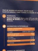 Pavé de saumon mi cuit sésame et pavot