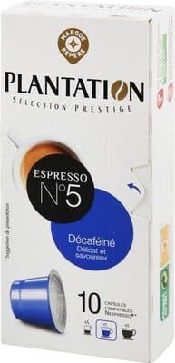 Capsules de café intense décaféiné x 10
