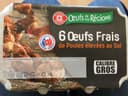 Oeufs frais de poules élevées au sol calibre gros x 6