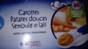 Carottes patates douces semoule et lait