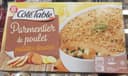 Parmentier de poulet patates douces surgelé