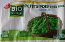 Petits pois très fins surgelés