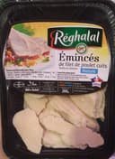 Emincés de filet de poulet cuits nature