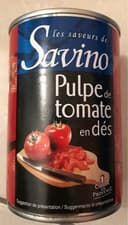 Pulpe de tomate en dés