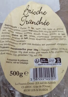 Brioche tranchée