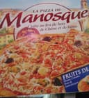 Pizza aux fruits de mer cuite au feu de bois