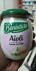 Sauce aïoli à l'ail en bocal