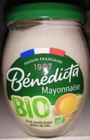 Mayonnaise bio aux œufs frais bio en bocal fabriqué en France
