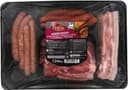Assortiment : 4 côtes de porc + 4 poitrines de porc + 4 chipolatas + 4 merguez