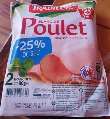 Blanc de poulet -25% de sel