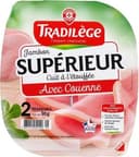 Jambon supérieur avec couenne 2 tranches