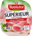 Jambon supérieur avec couenne 6 tranches