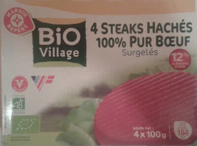 4 Steaks hachés, pur boeuf