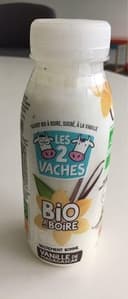 Yaourt bio à boire sucré à la vanille de Madagascar