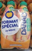 Boisson au jus de pomme et fruits exotiques