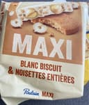 Tablette de chocolat blanc biscuit et noisettes entières