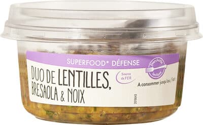Duo de lentilles, bresaola & noix