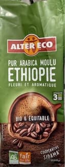 Cafe Ethiopie pur arabica mouli