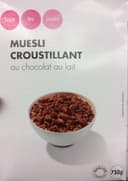 Muesli croustillant au chocolat au lait