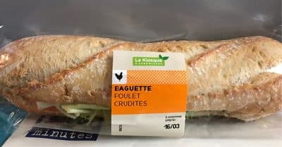 Baguette poulet crudités